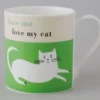 Repeat Repeat Happiness Cat Green Mug- Animals|Animals