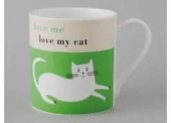 Repeat Repeat Happiness Cat Green Mug- Animals|Animals