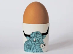 Repeat Repeat Happiness Highland Cow Egg Cup- Easter|Gardening