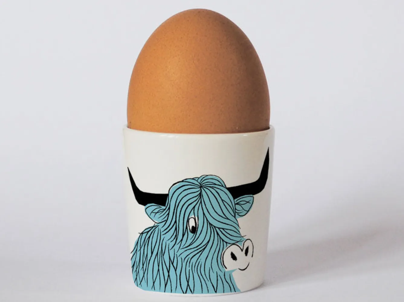 Repeat Repeat Happiness Highland Cow Egg Cup- Easter|Gardening