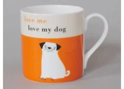 Repeat Repeat Happiness Pup Orange Mug- Animals|Animals