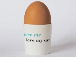 Repeat Repeat Happiness Sitting Cat Egg Cup- Egg Cups
