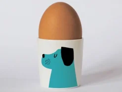 Repeat Repeat Happiness Turquoise Dog Egg Cup- Egg Cups