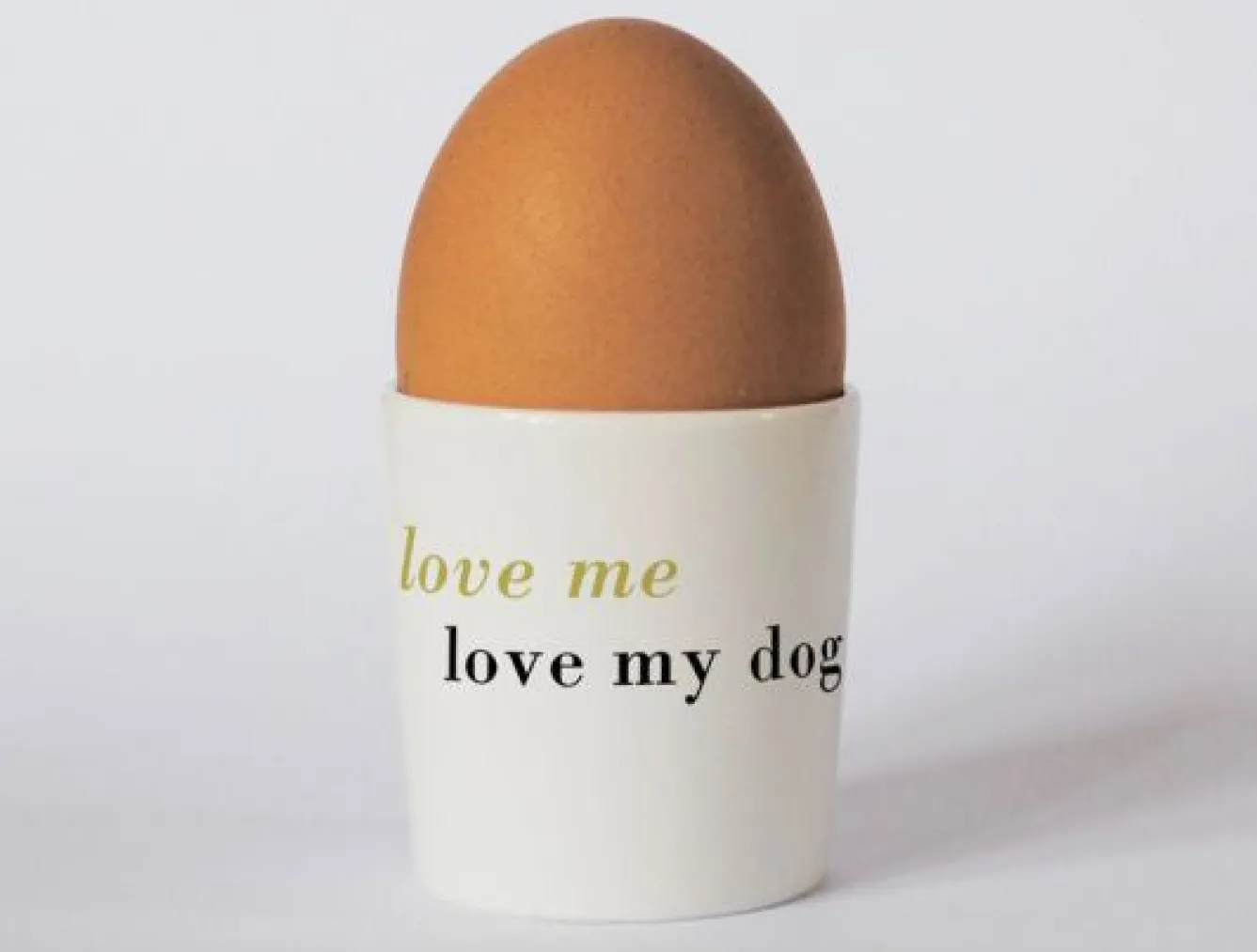 Repeat Repeat Happiness Turquoise Dog Egg Cup- Egg Cups