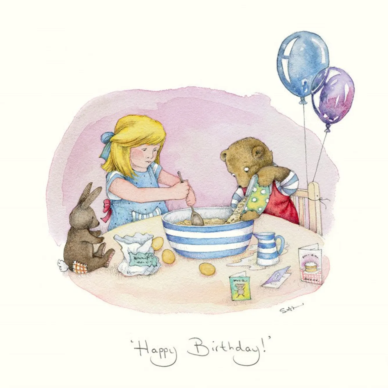 Moongazer Cards Happy Birthday Baking Greeting Card- Greeting Cards