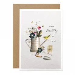 Stephanie Davies Happy Birthday Gardening Tools Greeting Card- Greeting Cards