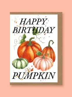 Studio Frewb. Happy Birthday Pumpkin Greetings Card- Greeting Cards