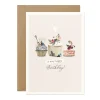 Stephanie Davies Happy Birthday Three Cakes Greeting Card- Greeting Cards