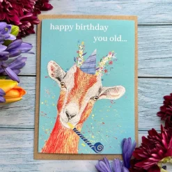 Jen Winnett Happy Birthday You Old Goat Eco-card- Greeting Cards