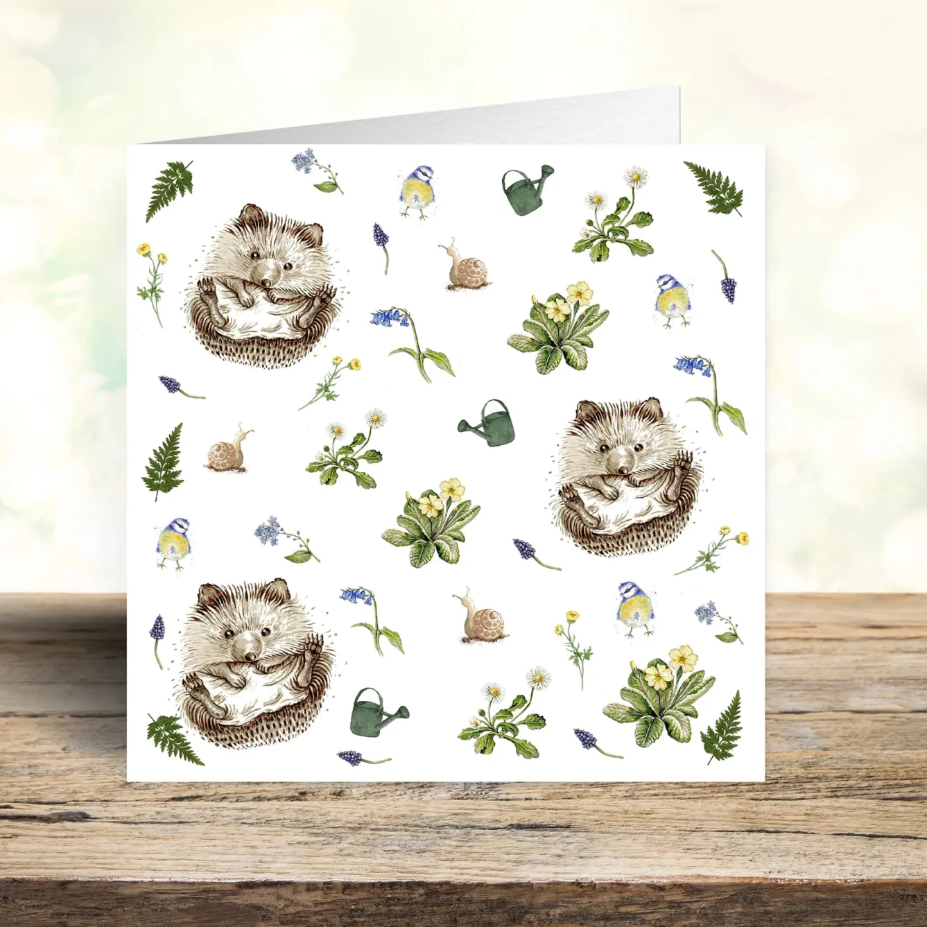 West Country Designs Happy Hedgehogs Art Card- Greeting Cards