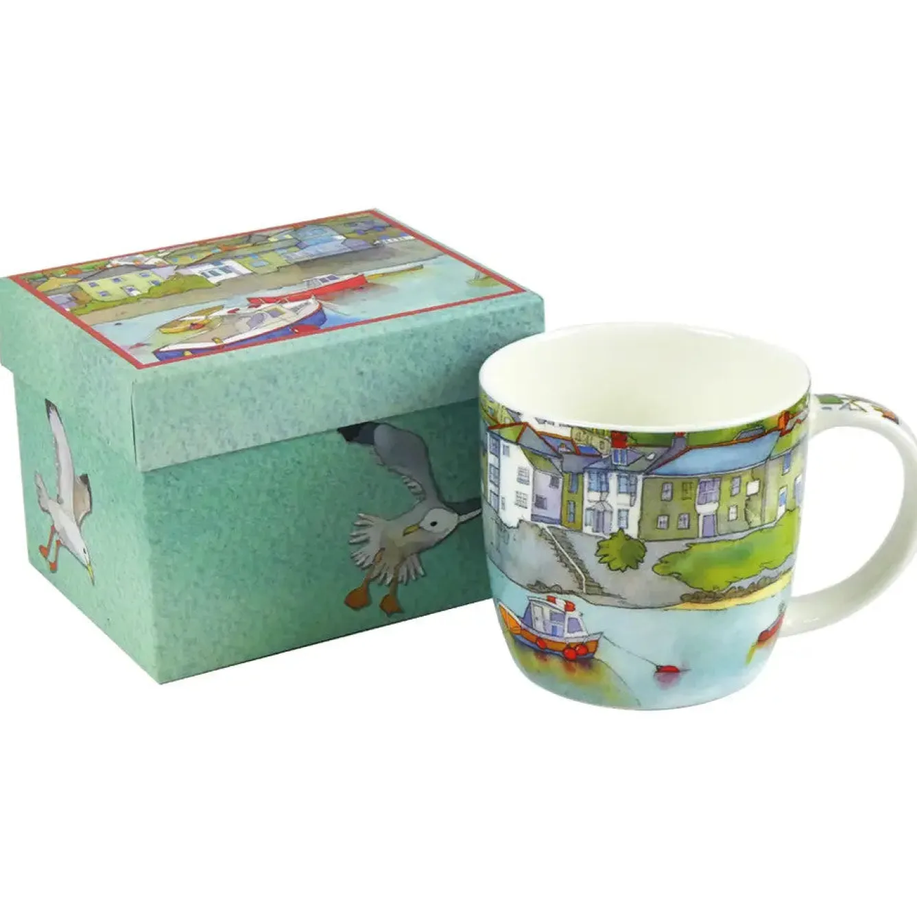 Emma Ball Harbor Houses Bone China Mug (Boxed)- Tea|Seaside