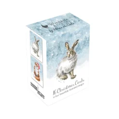 Wrendale Designs Hare Charity Gift Enclosure Card Pack- Christmas Cards|Stationery