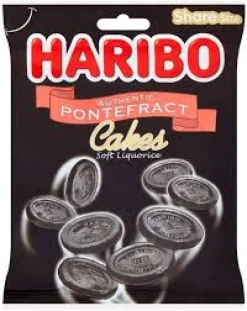 Tea & Biscuits Haribo Pontifract Cakes Bag 160g- Sweets/Candy
