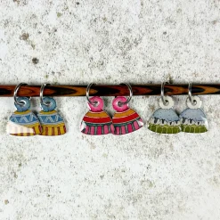Emma Ball Hats Set of 6 Crochet Markers in a Pocket Tin- Crafts