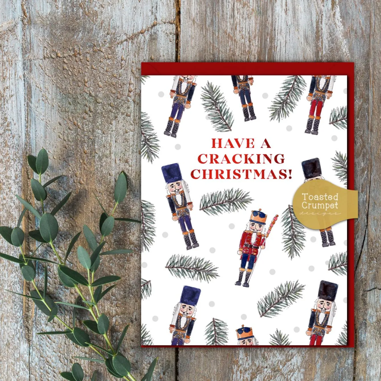 Toasted Crumpet Have a Cracking Christmas Greetings Card- Christmas Cards|Christmas