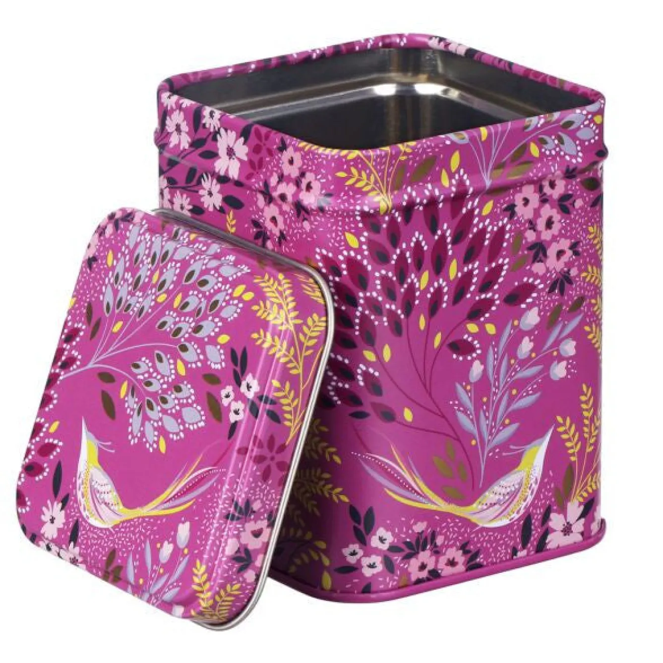 Sara Miller London Haveli Garden Mauve Songbird Mini Tea Tin- Storage