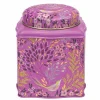 Sara Miller London Haveli Garden Plum Songbird Dome Lid Wavy Caddy- Tea|Tea Caddies