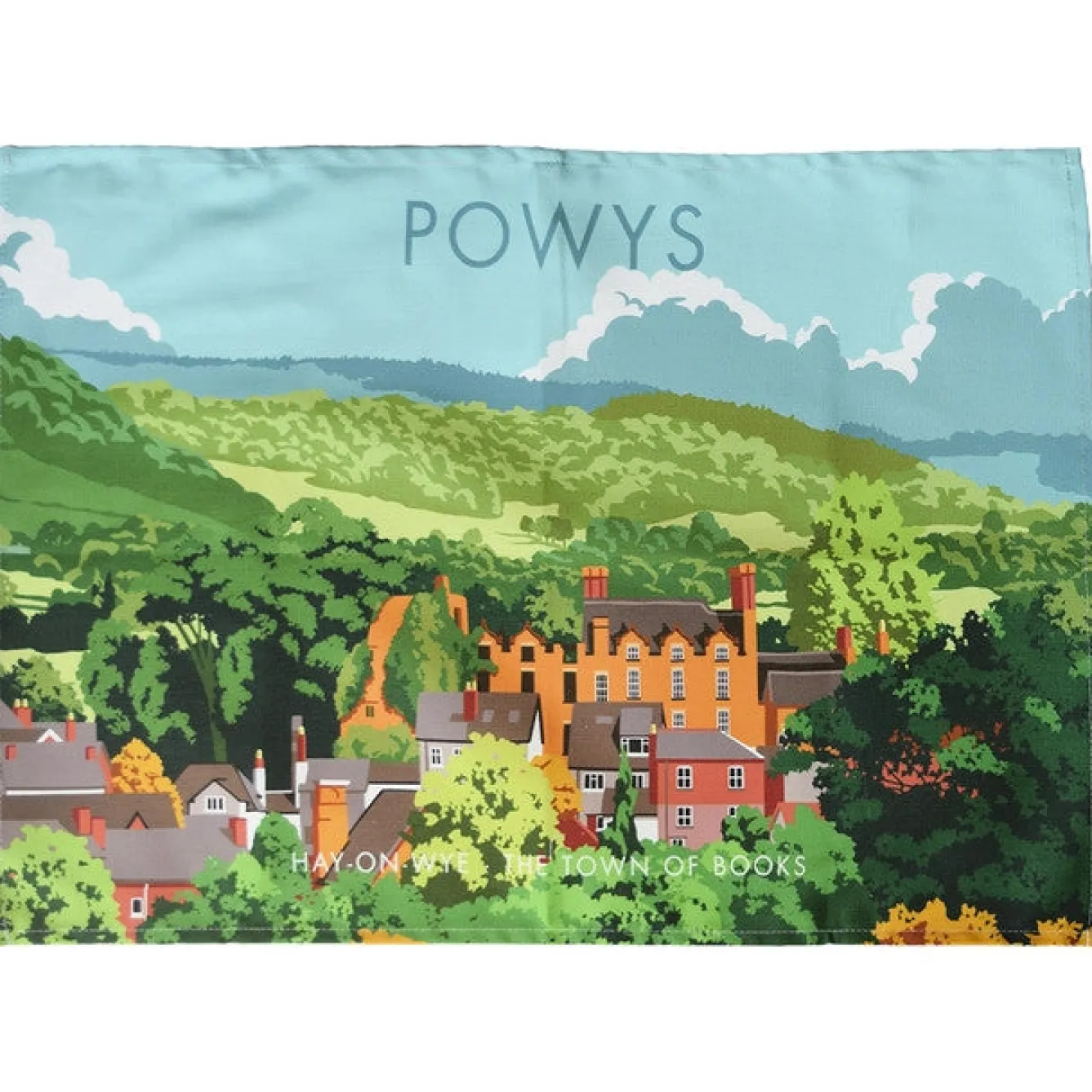 Town Towels Hay-on-Wye - Powys Tea Towel- Tea|Tea Towels