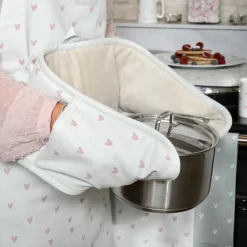 Sophie Allport Hearts Double Oven Glove- Tea