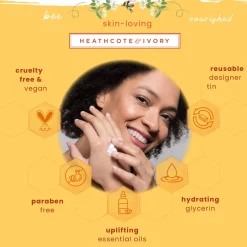 Heathcote & Ivory Heathcote & Ivory Busy Bee Vegan Hand Cream Tin- Soaps & Lotions
