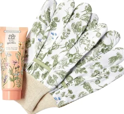 Heathcote & Ivory Heathcote & Ivory In The Garden Gardening Gloves and Hand Cream Set- Soaps & Lotions