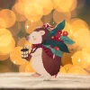 Dapple & Dot Hedgehog and Lantern Wooden Decoration- Christmas