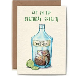 Bewilderbeest Hedgehog Birthday Spirit Greetings Card- Greeting Cards