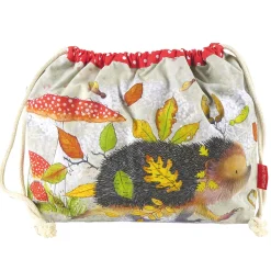 Emma Ball Hedgehog Drawstring Cotton Bag- Crafts|Bags