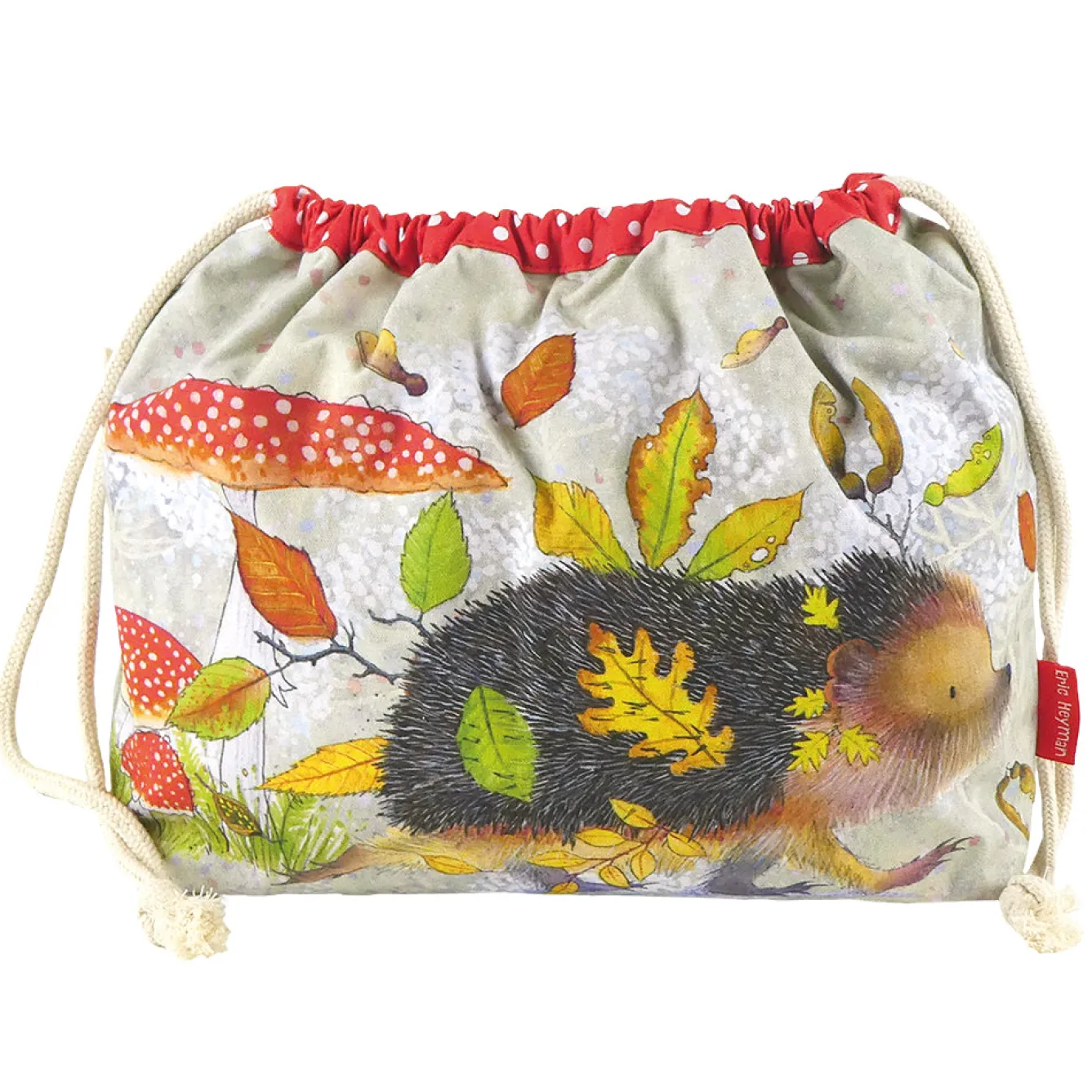 Emma Ball Hedgehog Drawstring Cotton Bag- Crafts|Bags