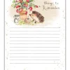 Paper Shed Design Hedgehog with a Strawberry Plant Pot To Do List Pad- Stationery