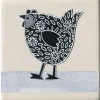 Moorland Pottery Hen Flowery Coaster by- Coasters