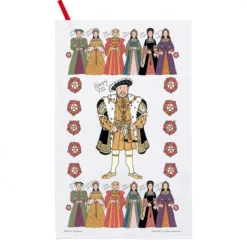 Alison Gardiner Henry VIII & His Wives Tea Towel- Tea|Tea Towels