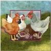 Emma Ball Hens  Greetings Card- Greeting Cards