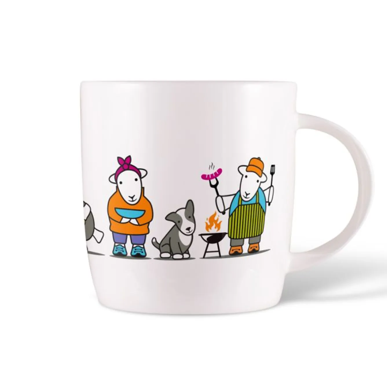 The Herdy Company Herdy Baa-B-Q-ewe Mug- Tea|Bright Colors