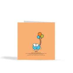 The Herdy Company Herdy Birthday Card - Orange- Greeting Cards