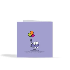 The Herdy Company Herdy Birthday Card - Purple- Greeting Cards