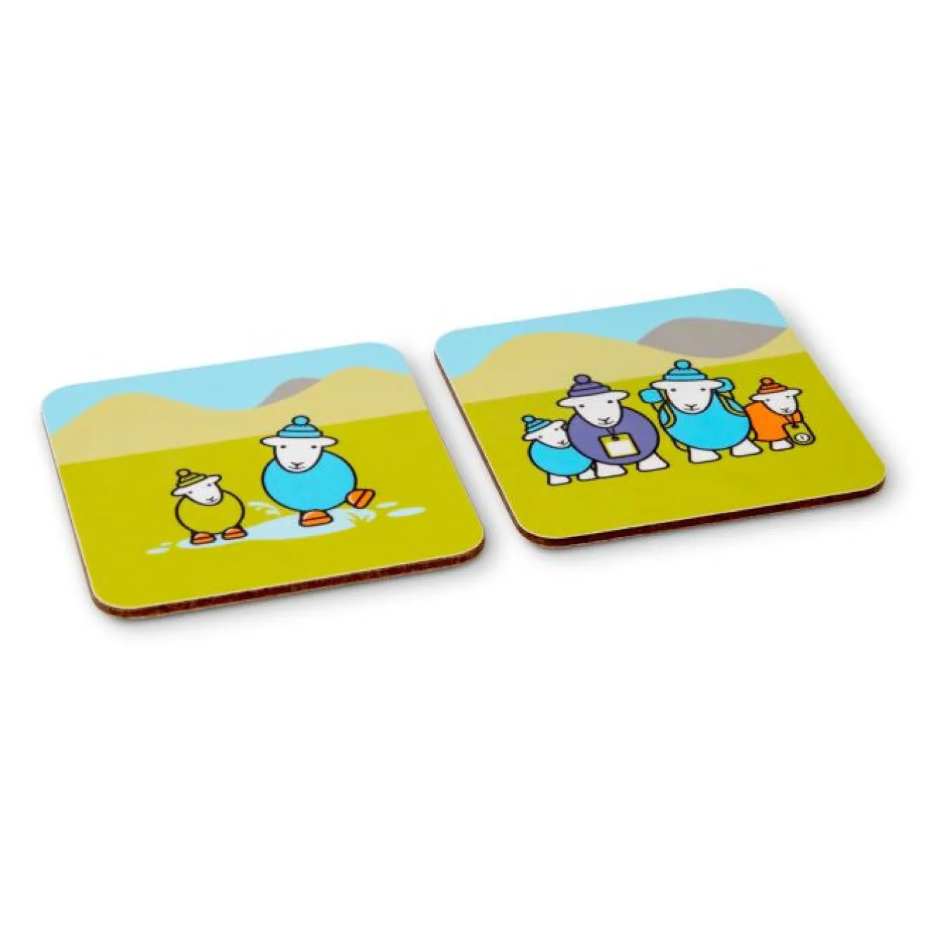 The Herdy Company Herdy Hiker Family Coaster- Melamine|Coasters