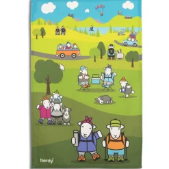 The Herdy Company Herdy Joe & Flo Tea Towel- Tea|Tea