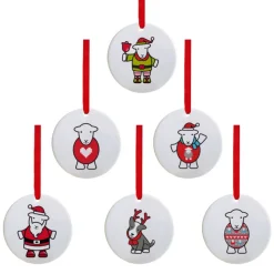 The Herdy Company Herdy Limited Edition China Christmas Tree Decorations (Set of 6)- Christmas Decorations|Seasonal Decor