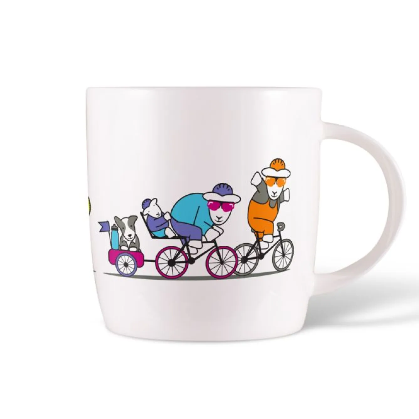 The Herdy Company Herdy Tour De Fleece Mug- Tea|Bright Colors