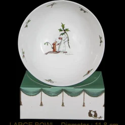 Two Bad Mice Here He Comes Christmas Large Bone China Bowl- Bowls & Dishes