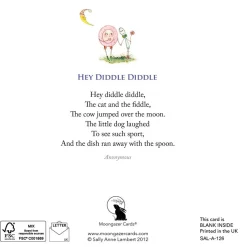 Moongazer Cards Hey Diddle Diddle Greeting Card- Greeting Cards