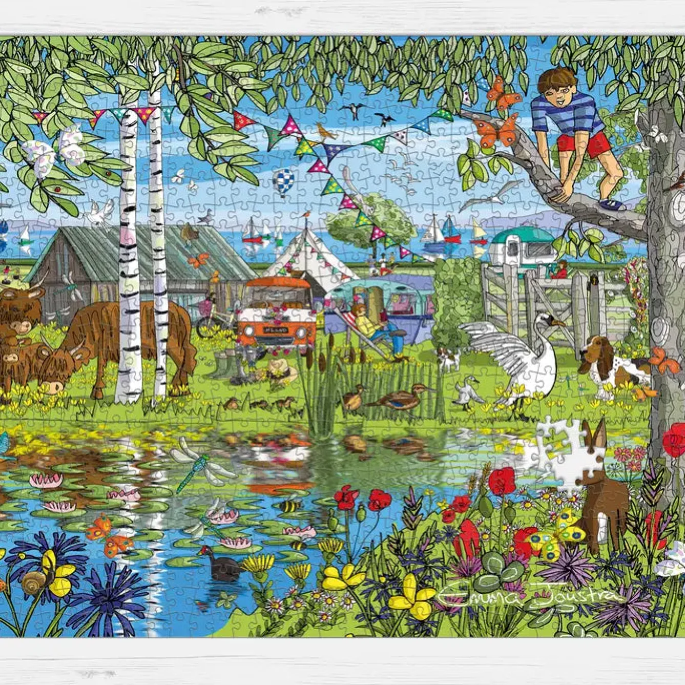 GB Jigsaws Ltd Highland Camping 1000 Piece Jigsaw Puzzle- Puzzles