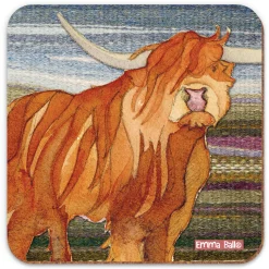 Emma Ball Highland Coo Coaster- Coasters
