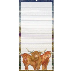 Emma Ball Highland Coos Lined Magnetic Pad- Stationery