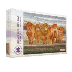 Emma Ball Highland Coos 1000 Piece Jigsaw Puzzle- Puzzles