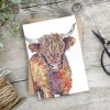 Toasted Crumpet Highland Cow Greetings Card- Greeting Cards