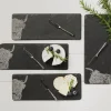 Selbrae Highland Cow Mini Slate Cheese Board & Knife Set of 4- Father's Day|Serving Plates & Boards