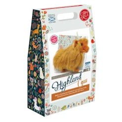 The Crafty Kit Co. Highland Cow Needle Felting Craft Kit- Crafts|Children
