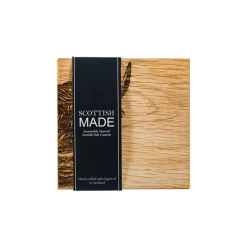 Selbrae Highland Cow Oak Coasters - Set of 2- Father's Day|Tea